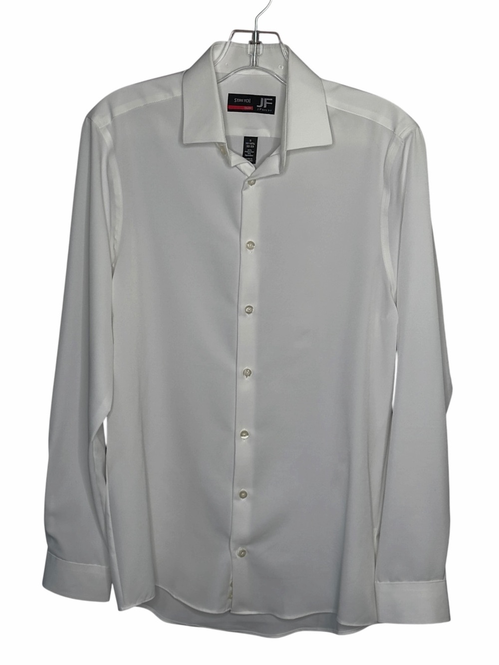 jf j.ferrar White Men's Long-Sleeve Dress Shirt